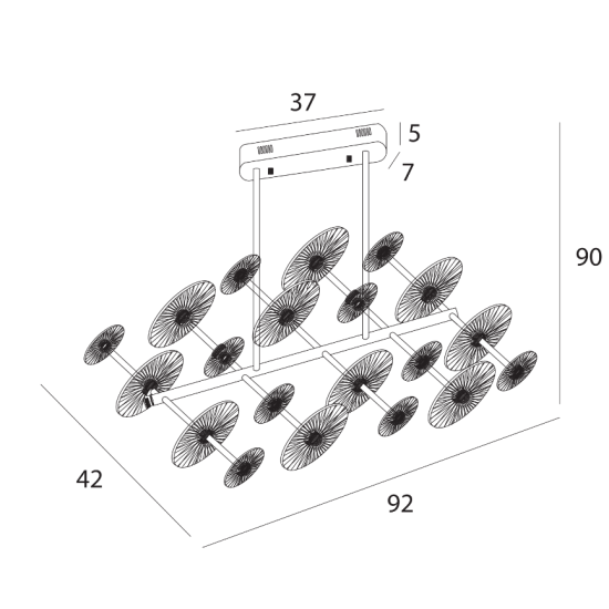 Maxlight Allure matt arany LED függesztett lámpa (MAX-P0643) LED 1 izzós IP20