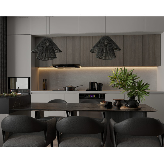 Maxlight Amalfi II fekete függesztett lámpa (MAX-P0580) E27 1 izzós IP20