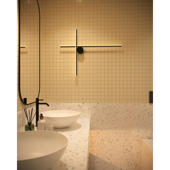 Maxlight Arne fekete fürdőszobai LED falikar (MAX-W0370) LED 1 izzós IP44