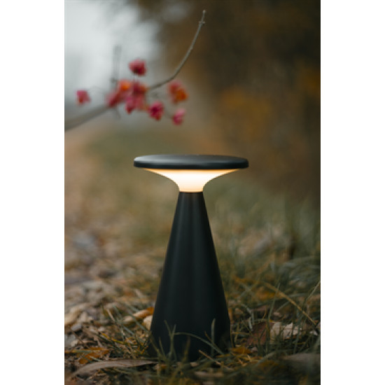 Maxlight Funghi fekete hordozható LED asztali lámpa (MAX-T0063) LED 1 izzós IP44