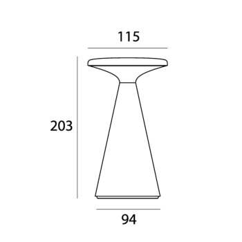 Maxlight Funghi szürke hordozható LED asztali lámpa (MAX-T0064) LED 1 izzós IP44