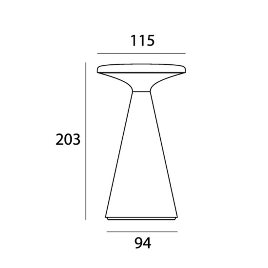 Maxlight Funghi szürke hordozható LED asztali lámpa (MAX-T0064) LED 1 izzós IP44