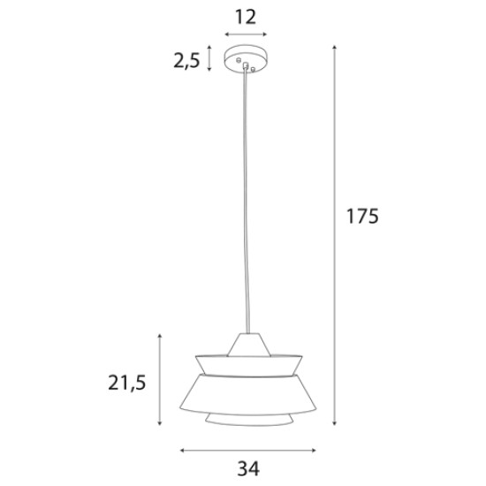 Maxlight Kioto barna függesztett lámpa (MAX-P0549) E27 1 izzós IP20