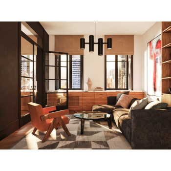 Maxlight Laxer fekete függesztett lámpa (MAX-P0501) GU10 4 izzós IP20