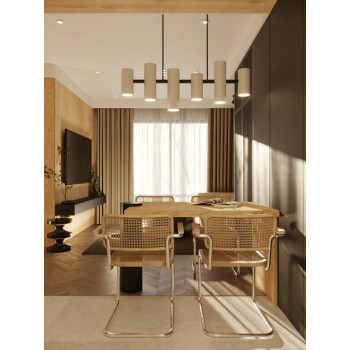 Maxlight Laxer fekete-fehér függesztett lámpa (MAX-P0504) GU10 6 izzós IP20