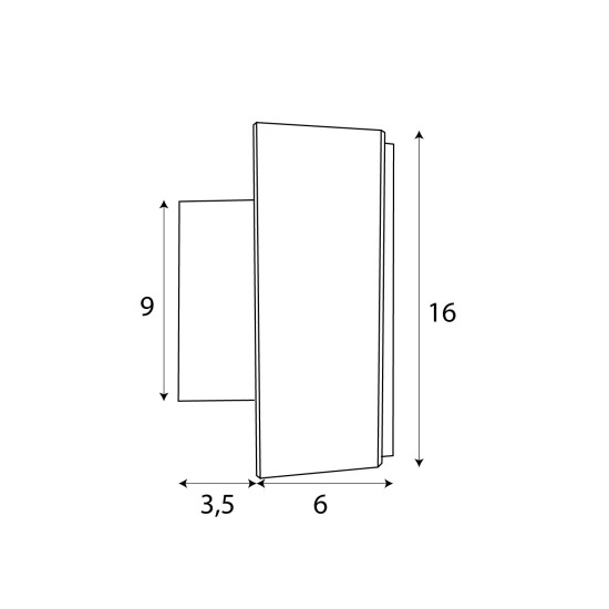 Maxlight Lipari arany-átlátszó LED fali lámpa (MAX-W0358) LED 1 izzós IP20