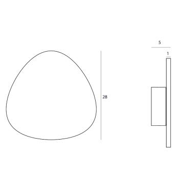 Maxlight Marbles fehér-fekete LED fali lámpa (MAX-W0392) LED 1 izzós IP20