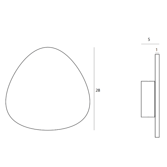 Maxlight Marbles fehér-fekete LED fali lámpa (MAX-W0392) LED 1 izzós IP20