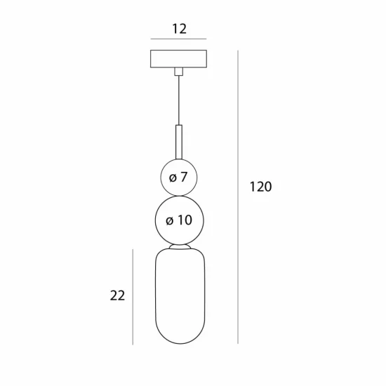 Maxlight Nova arany függesztett lámpa (MAX-P0642) G9 1 izzós IP20