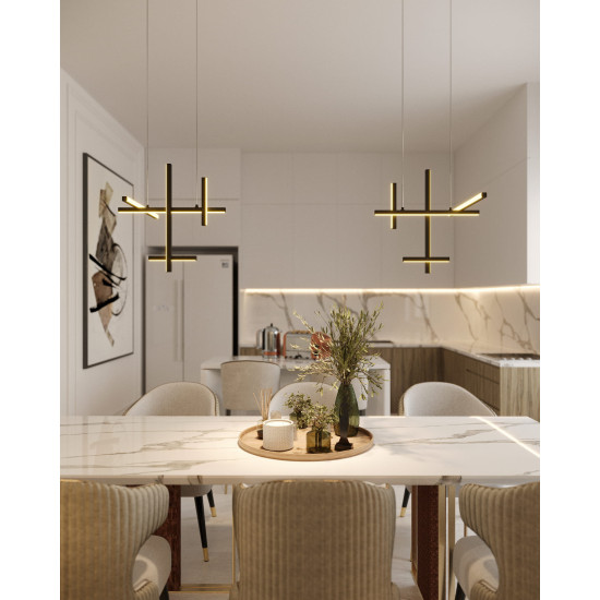 Maxlight Soho fekete LED függesztett lámpa (MAX-P0546) LED 1 izzós IP20