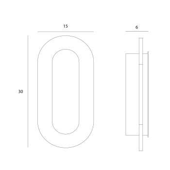 Maxlight Travertino szürke-fekete LED fali lámpa (MAX-W0393) LED 1 izzós IP20