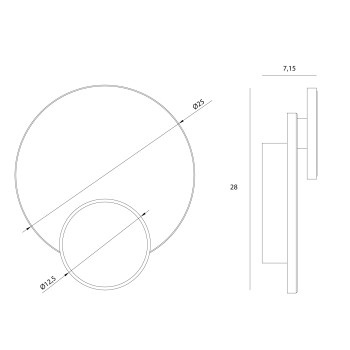 Maxlight Travertino szürke-fekete LED fali lámpa (MAX-W0395) LED 1 izzós IP20