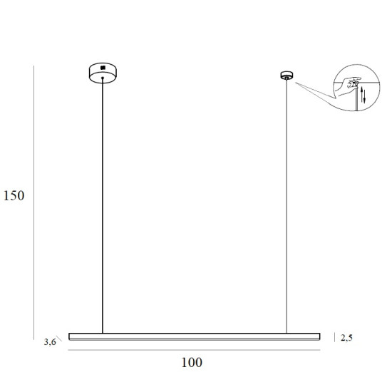 Maxlight Trio 1 csiszolt arany LED függesztett lámpa (MAX-P0475D) LED 1 izzós IP20