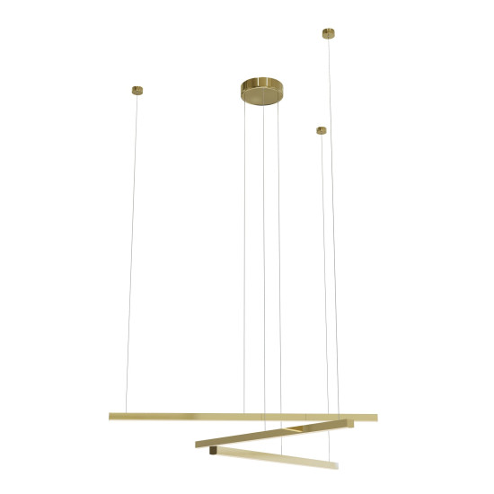 Maxlight Trio 3 csiszolt arany LED függesztett lámpa (MAX-P0474D) LED 3 izzós IP20