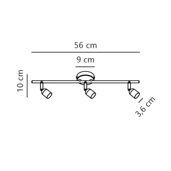 Nordlux Avenue 3-Rail  króm mennyezeti spotlámpa (NOR-2113190132) GU10 3 izzós IP20