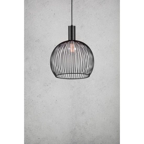 Nordlux Aver fekete függesztett lámpa (NOR-84253003) E27 1 izzós IP20