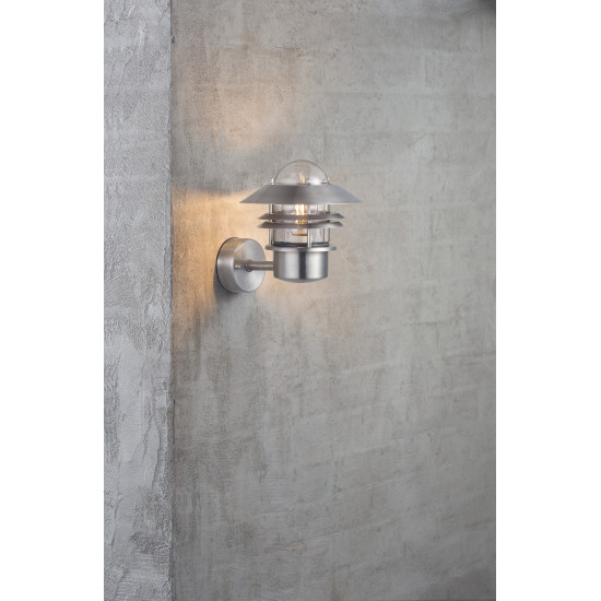 Nordlux Blokhus  ezüst vízvédett kültéri fali lámpa (NOR-25011031) E27 1 izzós IP54