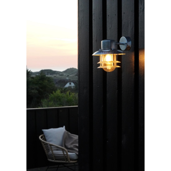 Nordlux Blokhus  ezüst vízvédett kültéri fali lámpa (NOR-25051031) E27 1 izzós IP54