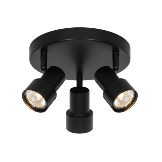 Nordlux Boston 3-rondel  fekete mennyezeti lámpa (NOR-2512370103) GU10 1 izzós IP20