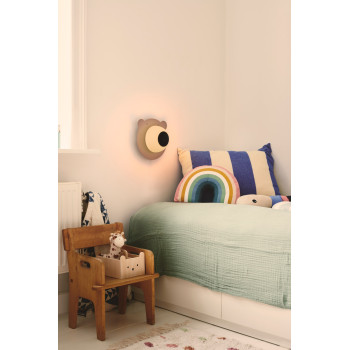 Nordlux Bruna Bear  barna-fehér gyerek fali lámpa (NOR-2312951018) E14 1 izzós IP20