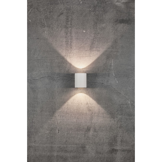 Nordlux Canto 2  fehér LED vízvédett kültéri fali lámpa (NOR-49701001) LED 1 izzós IP44