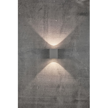 Nordlux Canto Kubi 2  szürke LED vízvédett kültéri fali lámpa (NOR-49711010) LED 1 izzós IP44