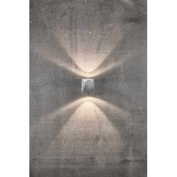 Nordlux Canto Kubi 2  ezüst LED vízvédett kültéri fali lámpa (NOR-49711031) LED 1 izzós IP44