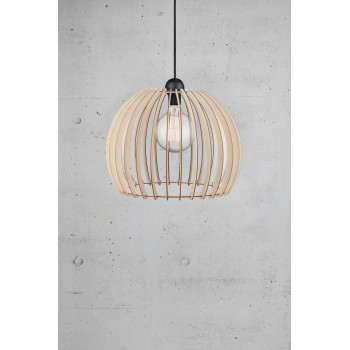 Nordlux Chino fekete-barna függesztett lámpa (NOR-84843014) E27 1 izzós IP20