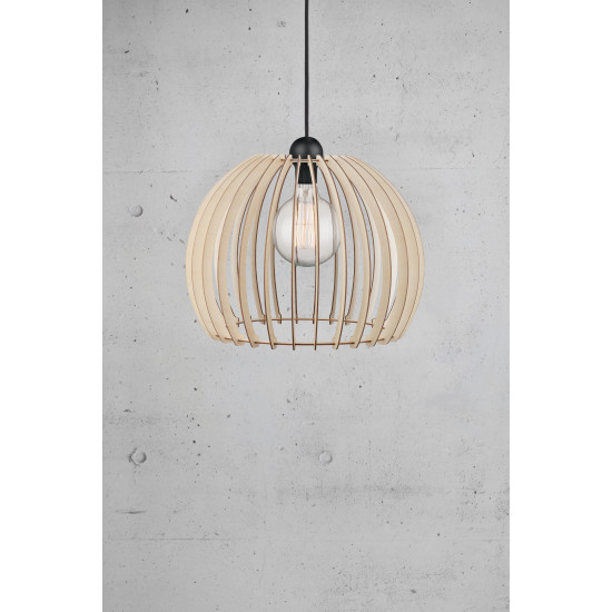 Nordlux Chino fekete-barna függesztett lámpa (NOR-84843014) E27 1 izzós IP20