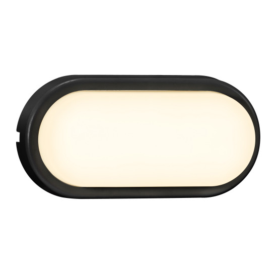 Nordlux Cuba Energy Oval  fekete-fehér LED vízvédett kültéri fali lámpa (NOR-2019181003) LED 1 izzós IP54