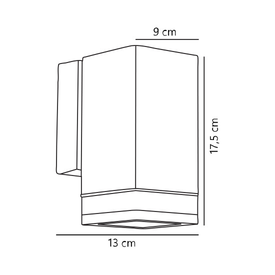 Nordlux Elm  fekete vízvédett kültéri fali lámpa (NOR-45321003) GU10 1 izzós IP44