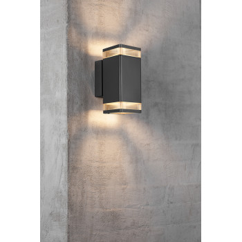 Nordlux Elm  fekete vízvédett kültéri fali lámpa (NOR-45331003) GU10 2 izzós IP44