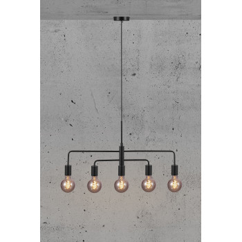 Nordlux Gloom fekete függesztett lámpa (NOR-2113053003) E27 5 izzós IP20