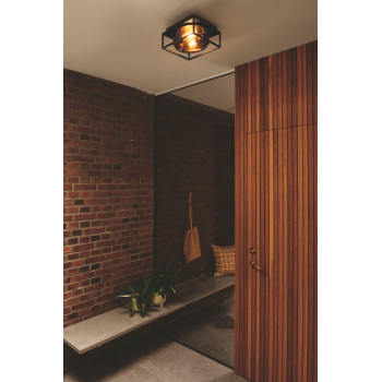 Nordlux Griffin fekete vízvédett kültéri mennyezeti lámpa (NOR-2218126047) E27 2 izzós IP44