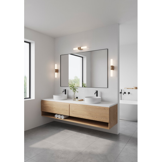 Nordlux Helva Double Basic  barna-fehér vízvédett LED fürdőszobai fali lámpa (NOR-2015311004) LED 1 izzós IP44