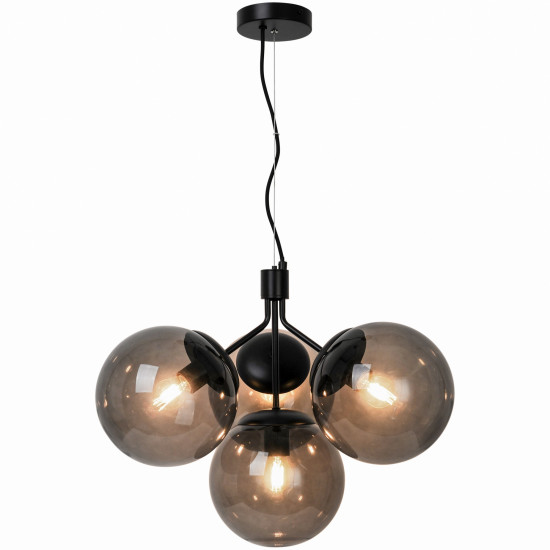 Nordlux Ivona fekete függesztett lámpa (NOR-2112153003) E27 4 izzós IP20