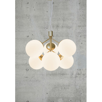 Nordlux Ivona arany-fehér függesztett lámpa (NOR-2112163035) E27 6 izzós IP20