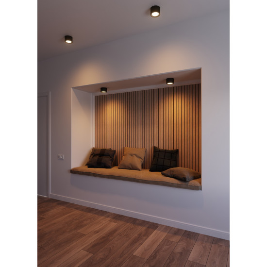 Nordlux Landon Smart  fekete vízvédett LED mennyezeti lámpa (NOR-2110840103) LED 1 izzós IP44