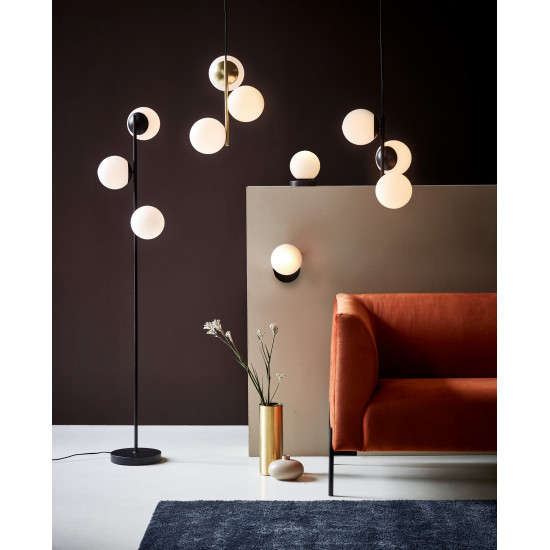 Nordlux Lilly fekete-fehér függesztett lámpa (NOR-48603003) E14 3 izzós IP20