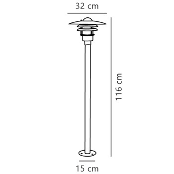 Nordlux Lønstrup fekete-átlátszó vízvédett kültéri állólámpa (NOR-71428003) E27 1 izzós IP44