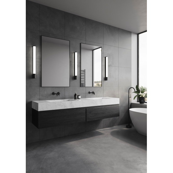 Nordlux Malaika fekete-fehér vízvédett LED fürdőszobai fali lámpa (NOR-2310221003) LED 1 izzós IP44