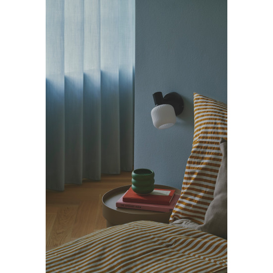 Nordlux Milford Mini  fekete-fehér fali lámpa (NOR-2412631003) E14 1 izzós IP20