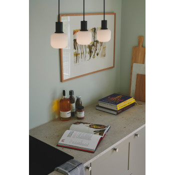 Nordlux Milford fekete-fehér függesztett lámpa (NOR-2412623003) E14 3 izzós IP20