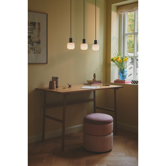 Nordlux Milford fekete-fehér függesztett lámpa (NOR-2412623003) E14 3 izzós IP20