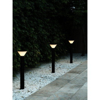 Nordlux Noorstad  fekete-átlátszó vízvédett kültéri állólámpa (NOR-2318198003) E27 1 izzós IP44