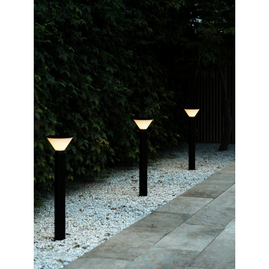 Nordlux Noorstad  fekete-átlátszó vízvédett kültéri állólámpa (NOR-2318198003) E27 1 izzós IP44