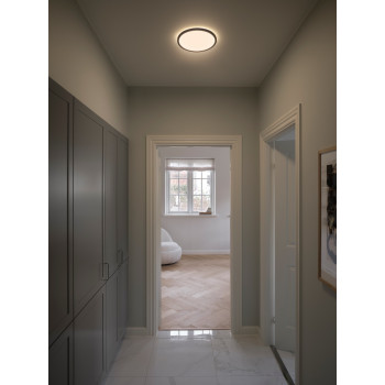 Nordlux Oja 29  fekete-fehér vízvédett LED mennyezeti lámpa (NOR-2015026103) LED 1 izzós IP54