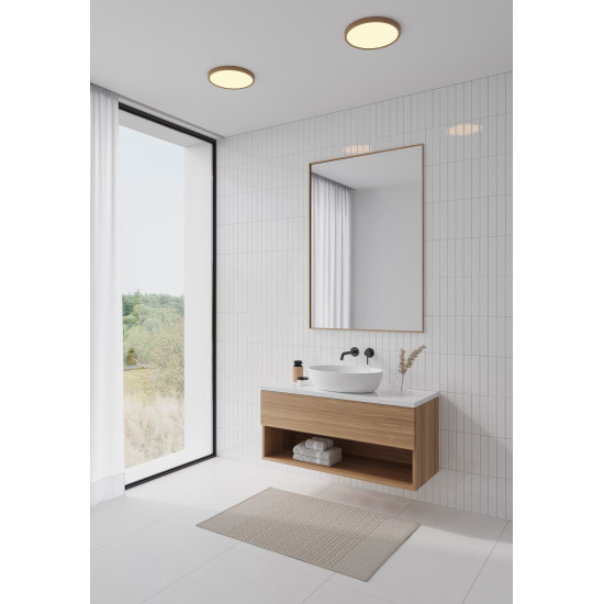 Nordlux Oja 29  barna-fehér vízvédett LED mennyezeti lámpa (NOR-50046104) LED 1 izzós IP54