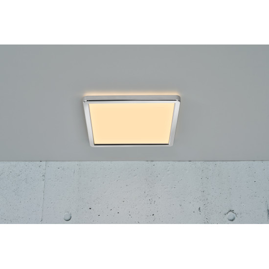 Nordlux Oja 29 Square  ezüst-fehér vízvédett LED mennyezeti lámpa (NOR-2015066133) LED 1 izzós IP54
