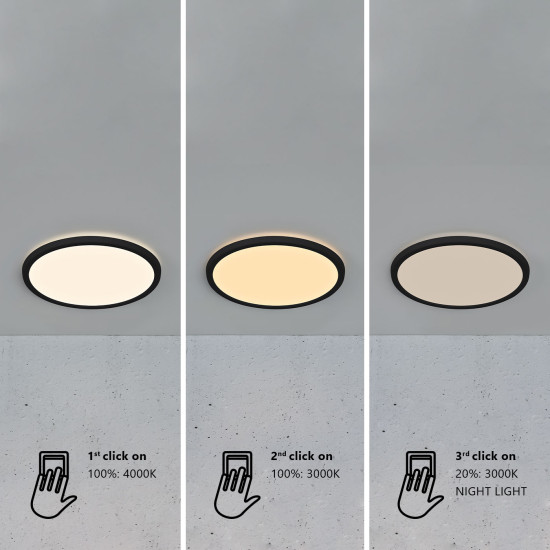 Nordlux Oja 42  fekete-fehér vízvédett LED mennyezeti lámpa (NOR-2015116103) LED 1 izzós IP54